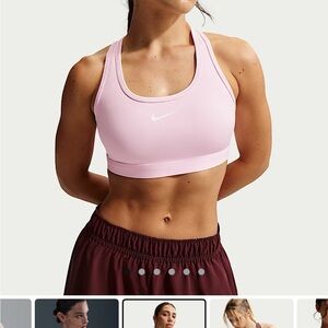 Nike Pink Racerback Medium‑Support Sports Bra